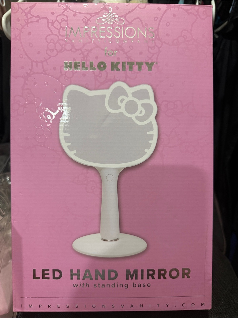 Impressions Hello Kitty LED Hand Mirror - Pink and White